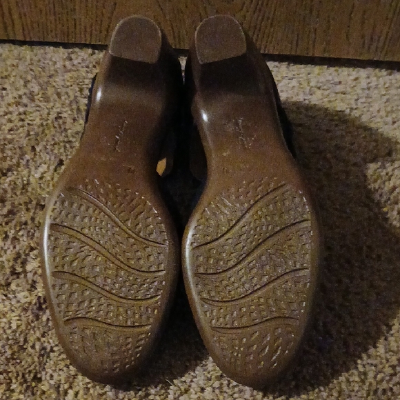 Easy Spirit Black Mary Jane Heels Genuine Leather - Picture 7 of 9